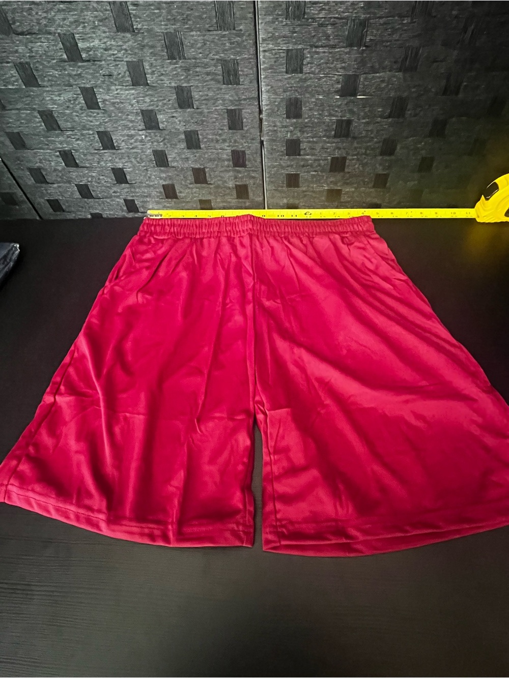 Men's Athletic Basketball Shorts - Red Size Large